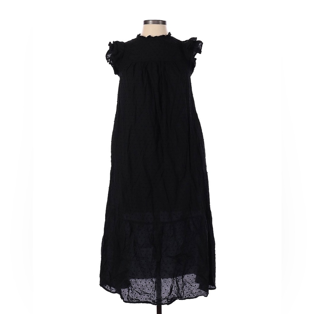 who what wear cotton poplin black dress 2X